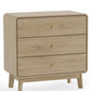 Ingrid 3 Drawer Chest Oak
