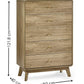 Ingrid 5 Drawer Chest Oak