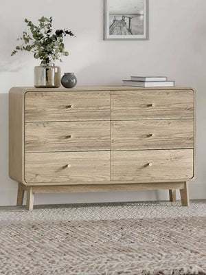 Ingrid 6 Drawer Dresser Oak