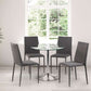 Set Of 4 Jazz Fabric Chairs Slate Grey