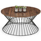 Jersey Round Wire Coffee Table - Walnut