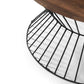 Jersey Round Wire Coffee Table - Walnut