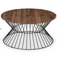 Jersey Round Wire Coffee Table - Walnut