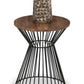 Jersey Round Wire Lamp Table - Walnut