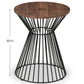 Jersey Round Wire Lamp Table - Walnut
