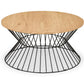 Jersey Round Wire Coffee Table - Euro Oak