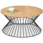 Jersey Round Wire Coffee Table - Euro Oak
