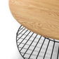 Jersey Round Wire Coffee Table - Euro Oak