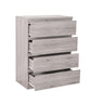 Jupiter 4 Drawer Chest- Grey Oak