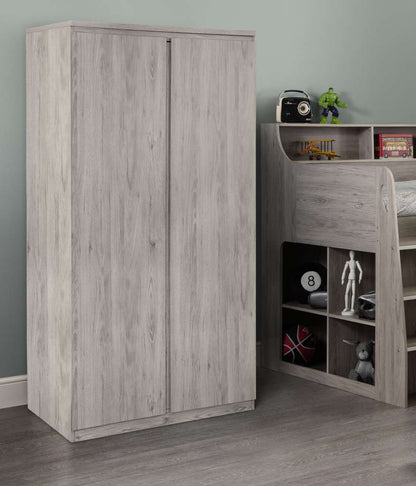 Jupiter 2 Door Wardrobe - Grey Oak