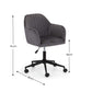 Kahlo Velvet Swivel Office Chair- Grey/Black