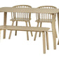 Kaito Oak Curved Leg Bench