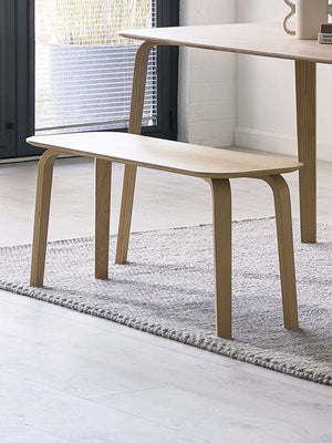 Kaito Oak Curved Leg Bench