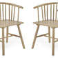 Set of 2 Kaito Oak Dining Chairs