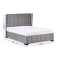 Katie Grey Velvet Upholstered 135cm Double Bed