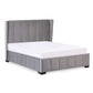 Katie Grey Velvet Upholstered 135cm Double Bed