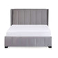 Katie Grey Velvet Upholstered 135cm Double Bed