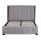 Katie Grey Velvet Upholstered 135cm Double Bed