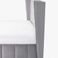 Katie Grey Velvet Upholstered 135cm Double Bed