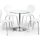 Kudos Chrome & Glass Pedestal Table