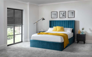 Langham Ottoman Storage 180cm Superking Bed - Teal