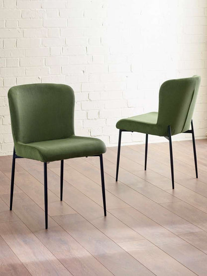 Set of 2 Leonie Dining Chairs - Green