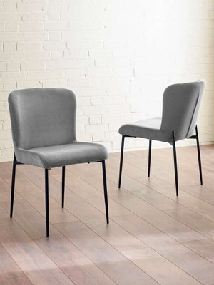 Set of 2 Leonie Dining Chairs - Grey