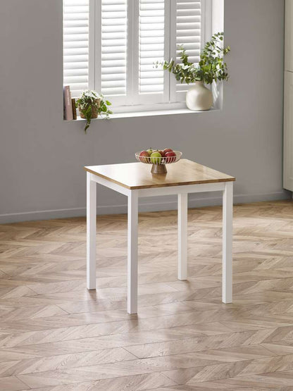 Linwood White and Oak 69cm Square Dining Table