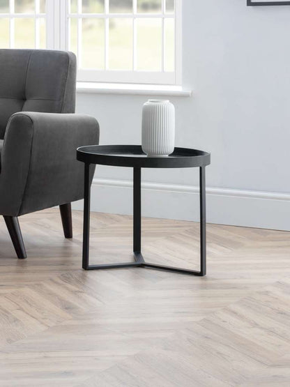 Loft Lamp Table - Smoked Glass