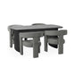 Louis Fluted Extending Dining Table - Black