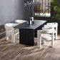 Louis Fluted Extending Dining Table - Black