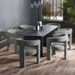 Louis Fluted Extending Dining Table - Black