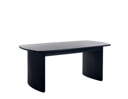 Louis Fluted Extending Dining Table - Black