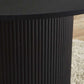 Louis Fluted Round Dining Table - Black