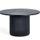 Louis Fluted Round Coffee Table - Black