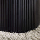 Louis Fluted Round Coffee Table - Black