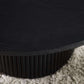 Louis Fluted Round Coffee Table - Black