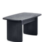 Louis Fluted Compact Coffee Table - Black