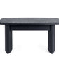 Louis Fluted Compact Coffee Table - Black