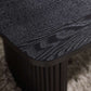Louis Fluted Compact Coffee Table - Black