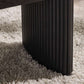 Louis Fluted Compact Coffee Table - Black