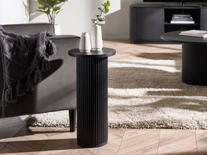 Louis Fluted Drinks Table - Black