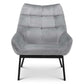 Lucerne Velvet Chair - Grey