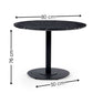 Luca 80cm Round Dining Table Black