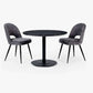 Luca 80cm Round Dining Table Black