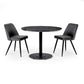 Luca 80cm Round Dining Table Black