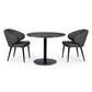Luca 80cm Round Dining Table Black