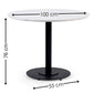 Luca 100cm Round Dining Table White