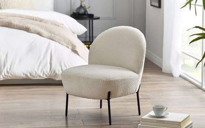 Lulu Boucle Accent Chair - Ivory