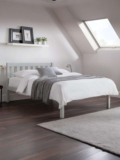Luna 135cm Double Bed - Dove Grey
